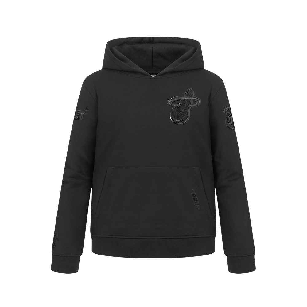 NBA MIAMI HEAT TRIPLE BLACK BIG BOY'S FLC PO HOODIE (BLACK)