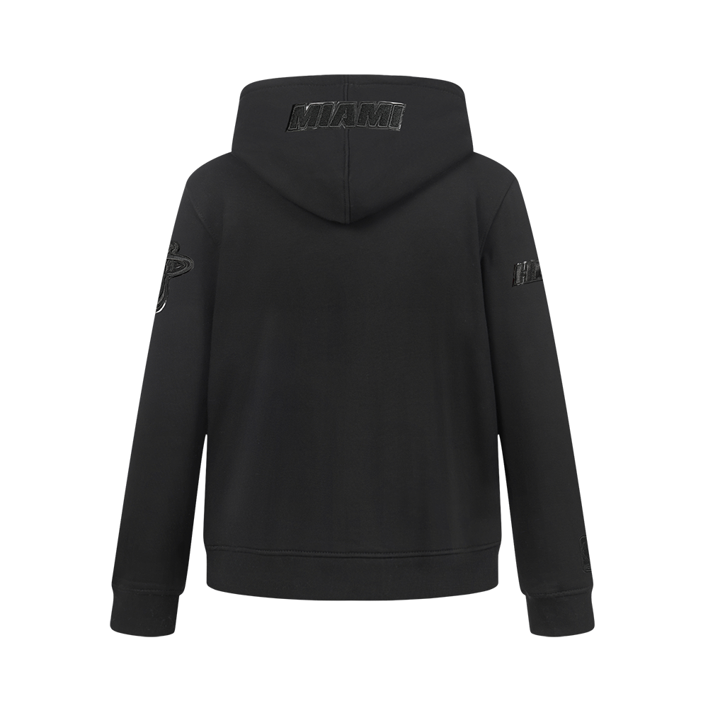 NBA MIAMI HEAT TRIPLE BLACK BIG BOY'S FLC PO HOODIE (BLACK)
