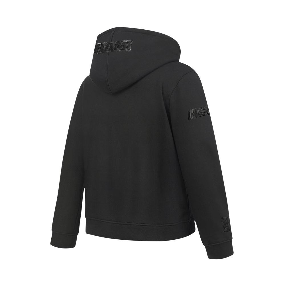 NBA MIAMI HEAT TRIPLE BLACK BIG BOY'S FLC PO HOODIE (BLACK)