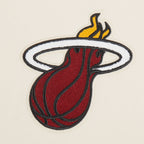 NBA MIAMI HEAT RETRO CLASSIC CHANDAIL À CAPUCHON EN MOLLETON CÔTELÉ POUR GARÇON JUNIOR (COQUILLE D'ŒUF/NOIR)