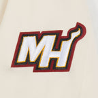 NBA MIAMI HEAT RETRO CLASSIC CHANDAIL À CAPUCHON EN MOLLETON CÔTELÉ POUR GARÇON JUNIOR (COQUILLE D'ŒUF/NOIR)