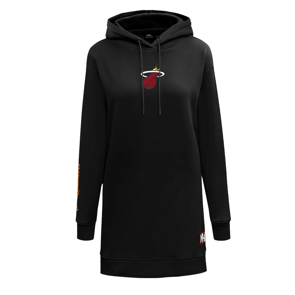 NBA MIAMI HEAT CLASSIC ROBE À CAPUCHON EN MOLLETON POUR FEMME (NOIR)
