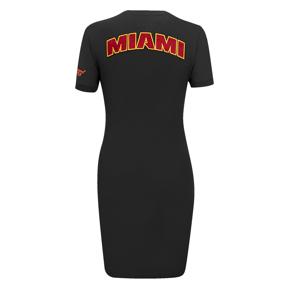 NBA MIAMI HEAT CLASSIC WOMEN'S BODYCON DRESS (BLACK)