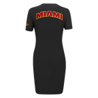 NBA MIAMI HEAT CLASSIC WOMEN'S BODYCON DRESS (BLACK)