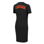NBA MIAMI HEAT CLASSIC WOMEN'S BODYCON DRESS (BLACK)