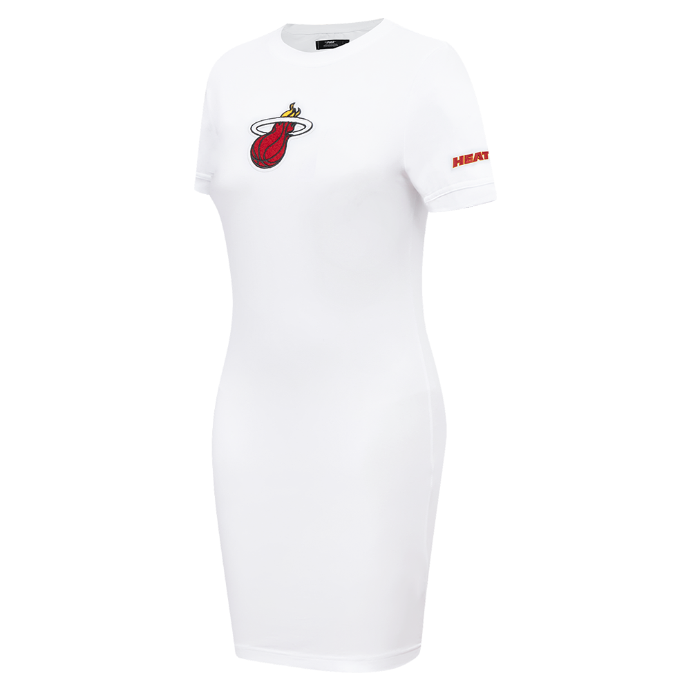NBA MIAMI HEAT CLASSIC WOMEN'S BODYCON DRESS (WHITE)