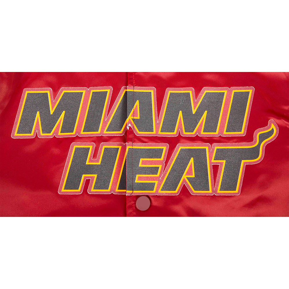 NBA MIAMI HEAT CLASSIC BLOUSON EN SATIN POUR GARÇON JUNIOR (ROUGE CARDINAL)