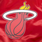 NBA MIAMI HEAT CLASSIC BLOUSON EN SATIN POUR GARÇON JUNIOR (ROUGE CARDINAL)