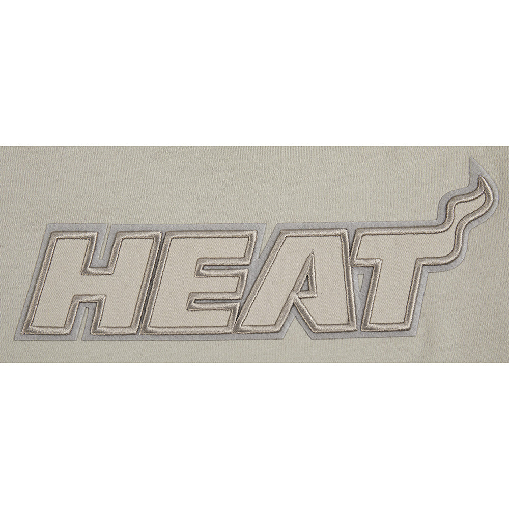 NBA MIAMI HEAT NEUTRAL T-SHIRT À MANCHES COURTES ET À COUPE CARRÉE POUR FILLE JUNIOR (TAUPE)