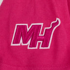 NBA MIAMI HEAT T-SHIRT TRIPLE ROSE À MANCHES COURTES ET À COUPE CARRÉE POUR FILLE JUNIOR (VIOLET BETTERAVE)