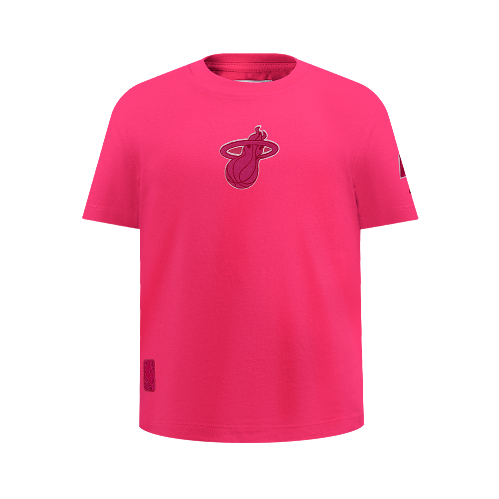 NBA MIAMI HEAT T-SHIRT TRIPLE ROSE À MANCHES COURTES ET À COUPE AJUSTÉE POUR FILLE JUNIOR (VIOLET BETTERAVE)