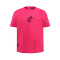 NBA MIAMI HEAT T-SHIRT TRIPLE ROSE À MANCHES COURTES ET À COUPE AJUSTÉE POUR FILLE JUNIOR (VIOLET BETTERAVE)