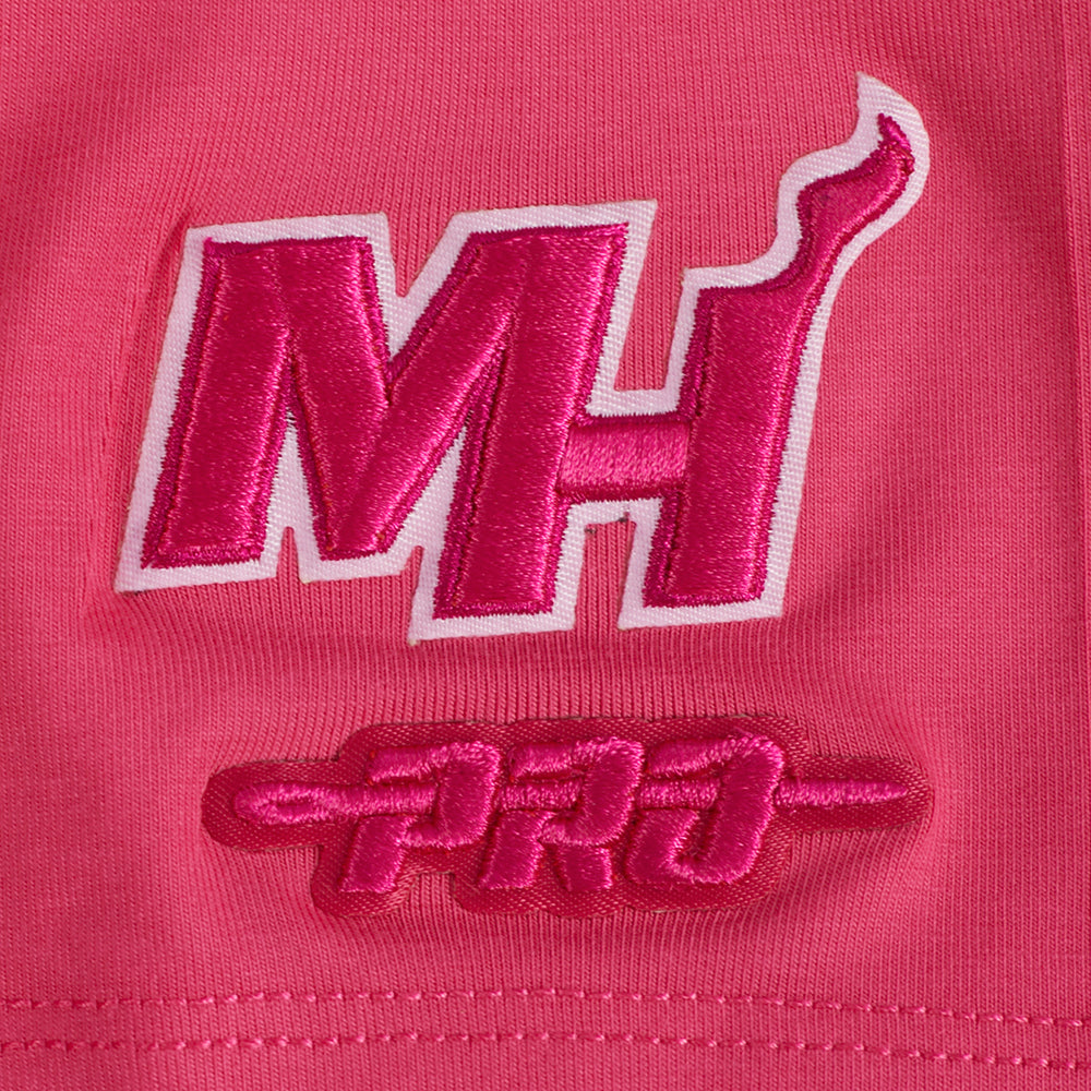 NBA MIAMI HEAT T-SHIRT TRIPLE ROSE À MANCHES COURTES ET À COUPE AJUSTÉE POUR FILLE JUNIOR (VIOLET BETTERAVE)