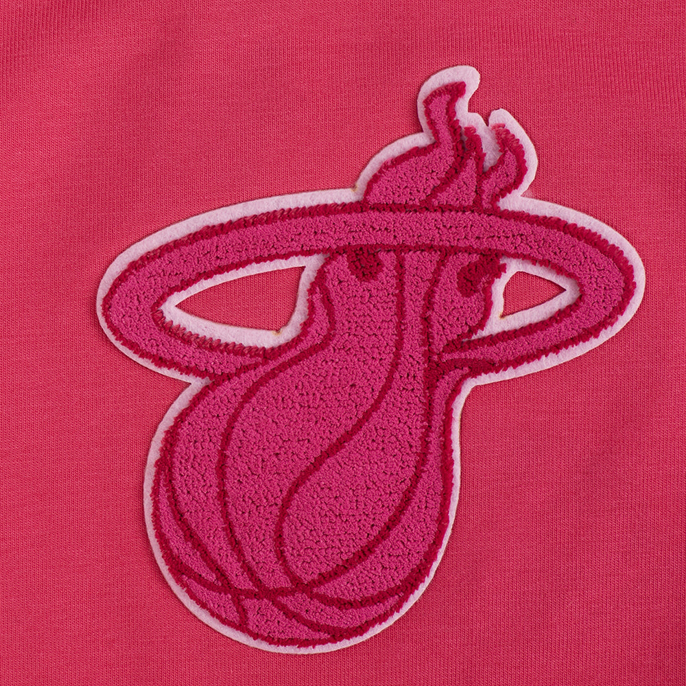NBA MIAMI HEAT T-SHIRT TRIPLE ROSE À MANCHES COURTES ET À COUPE AJUSTÉE POUR FILLE JUNIOR (VIOLET BETTERAVE)