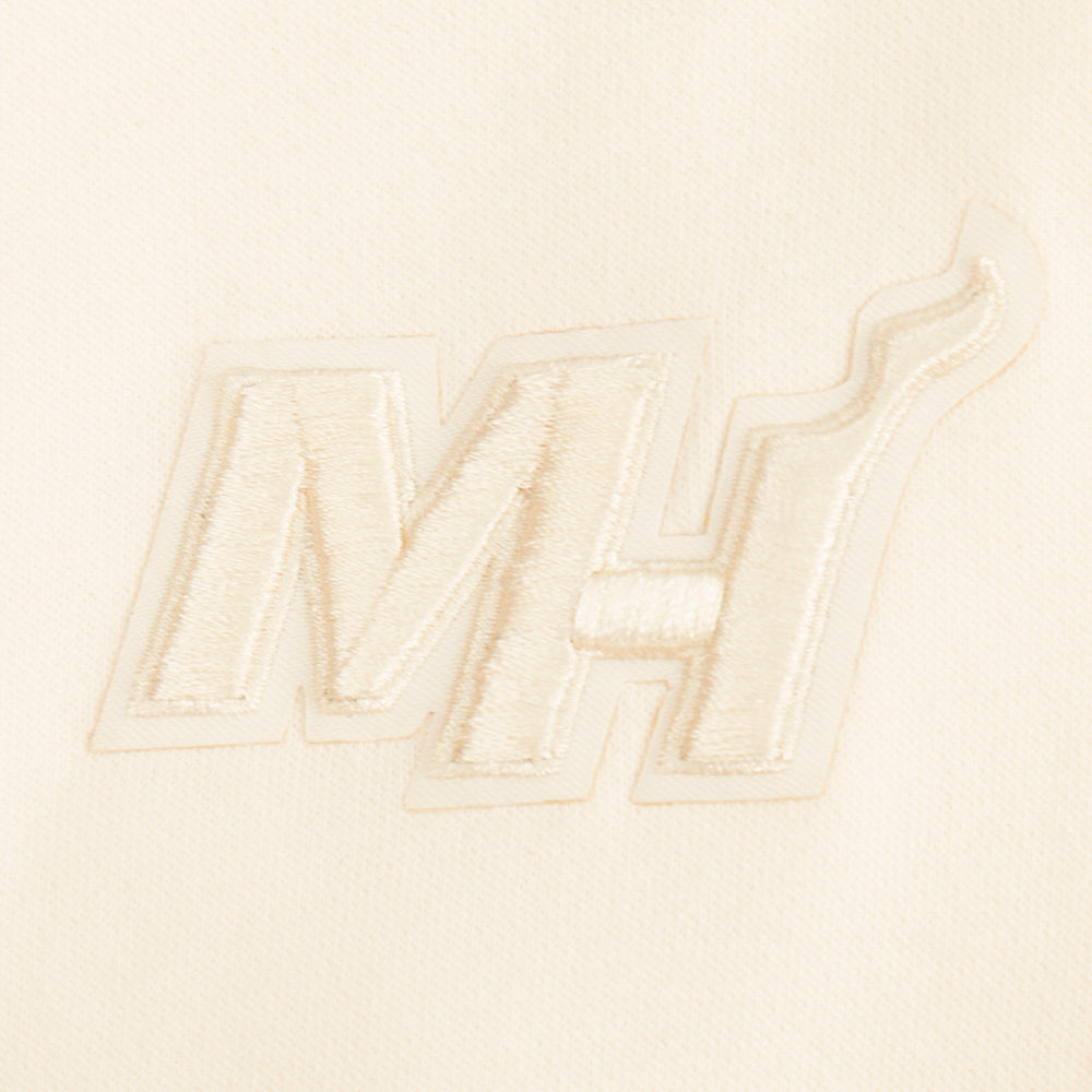 NBA MIAMI HEAT NEUTRAL CHANDAIL À COL ROND EN MOLLETON POUR FILLE JUNIOR (COQUILLE D'ŒUF)