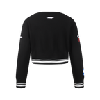 NBA MIAMI HEAT RETRO CLASSIC CHANDAIL À COL ROND EN MOLLETON CÔTELÉ POUR FILLE JUNIOR (NOIR)