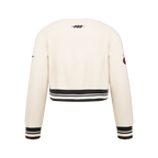NBA MIAMI HEAT RETRO CLASSIC CHANDAIL À COL ROND EN MOLLETON CÔTELÉ POUR FILLE JUNIOR (COQUILLE D'ŒUF/NOIR)