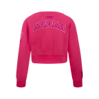NBA MIAMI HEAT TRIPLE PINK BIG GIRL'S FLC CREWNECK (BEETROOT PURPLE)