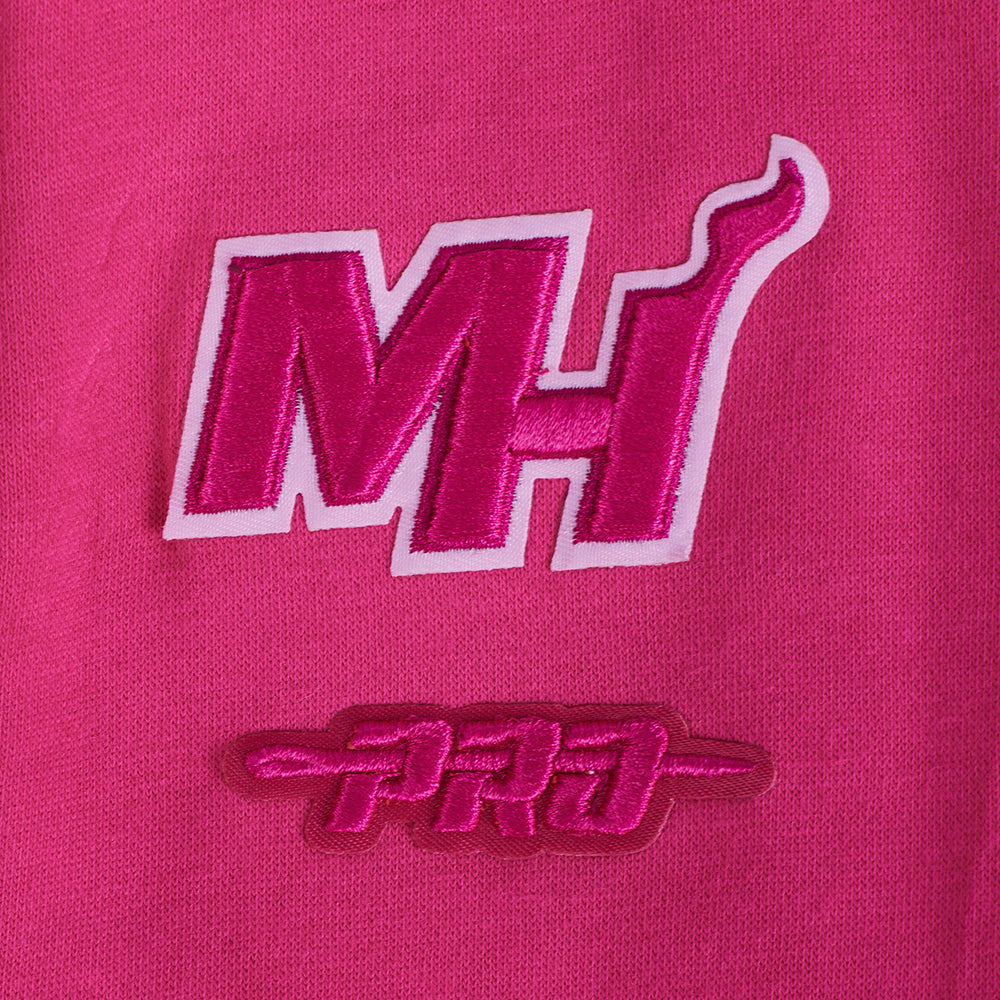 NBA MIAMI HEAT TRIPLE PINK BIG GIRL'S FLC CREWNECK (BEETROOT PURPLE)
