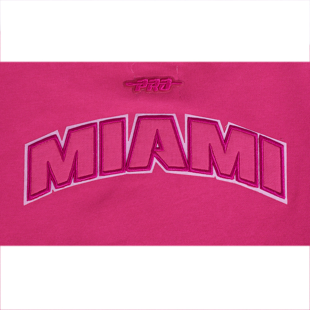 NBA MIAMI HEAT TRIPLE PINK BIG GIRL'S FLC CREWNECK (BEETROOT PURPLE)