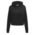 NBA MIAMI HEAT NEUTRAL WOMEN'S CROPPED PULLOVER HOODIE (BLACK)