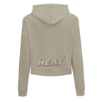 NBA MIAMI HEAT NEUTRAL CHANDAIL À CAPUCHON COURT POUR FEMME (TAUPE)