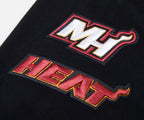 NBA MIAMI HEAT CLASSIC WOMEN'S CLASSIC WOMEN'S CROPPED PULLOVER HOODIE (BLACK)