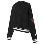 NBA MIAMI HEAT RETRO CLASSIC WOMEN'S CREWNECK (BLACK)