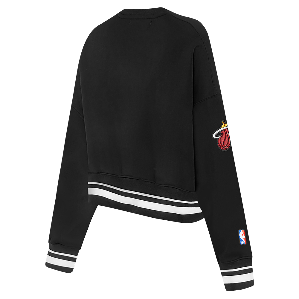 NBA MIAMI HEAT RETRO CLASSIC WOMEN'S CREWNECK (BLACK)