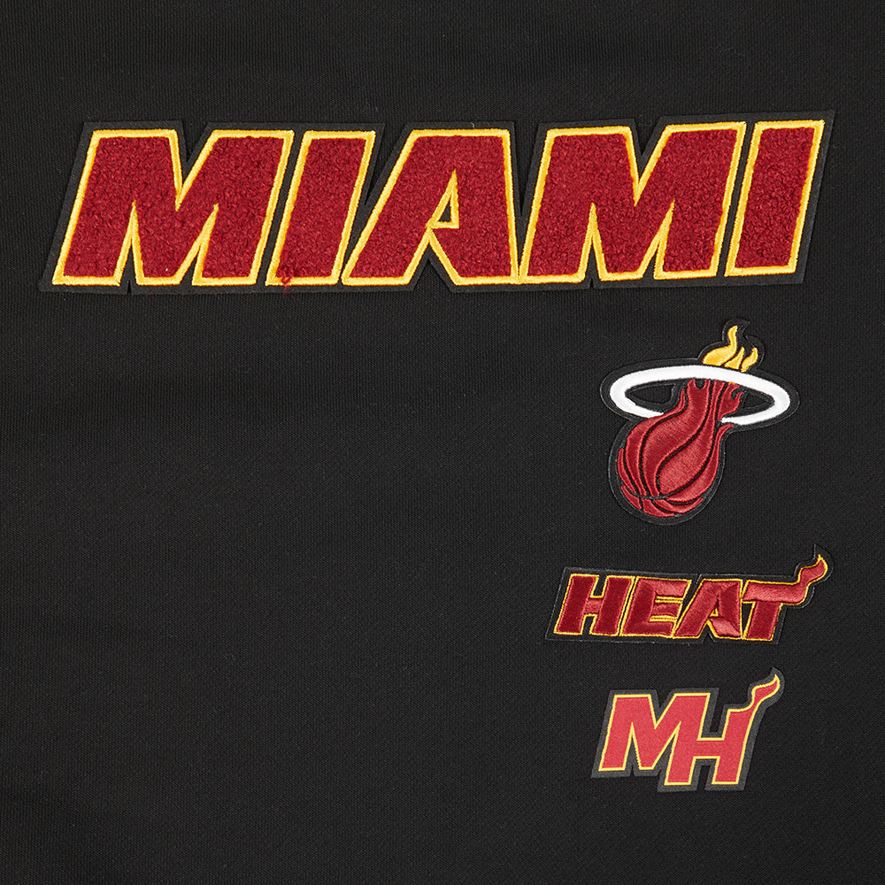 NBA MIAMI HEAT RETRO CLASSIC WOMEN'S CREWNECK (BLACK)