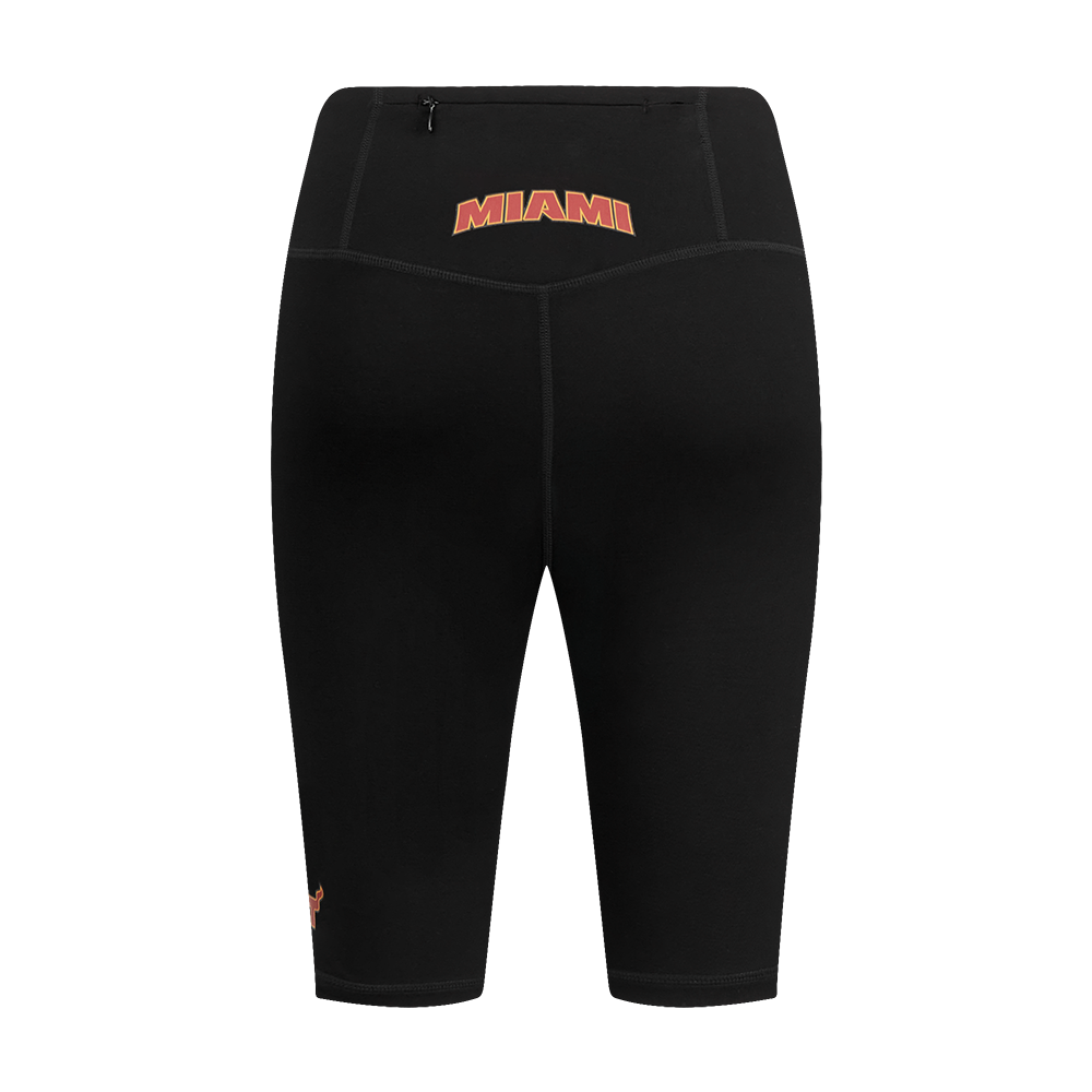NBA MIAMI HEAT CLASSIC WOMEN'S COTTON BIKE SHORT (BLACK)