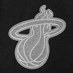 NBA MIAMI HEAT REVERSE FRENCH TERRY WOMEN'S WOOL VARSITY JACKET (BLACK/GRAY/EGGSHELL)