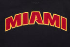 NBA MIAMI HEAT CLASSIC BLOUSON COLLÉGIAL EN LAINE POUR FEMME (NOIR/BLANC)
