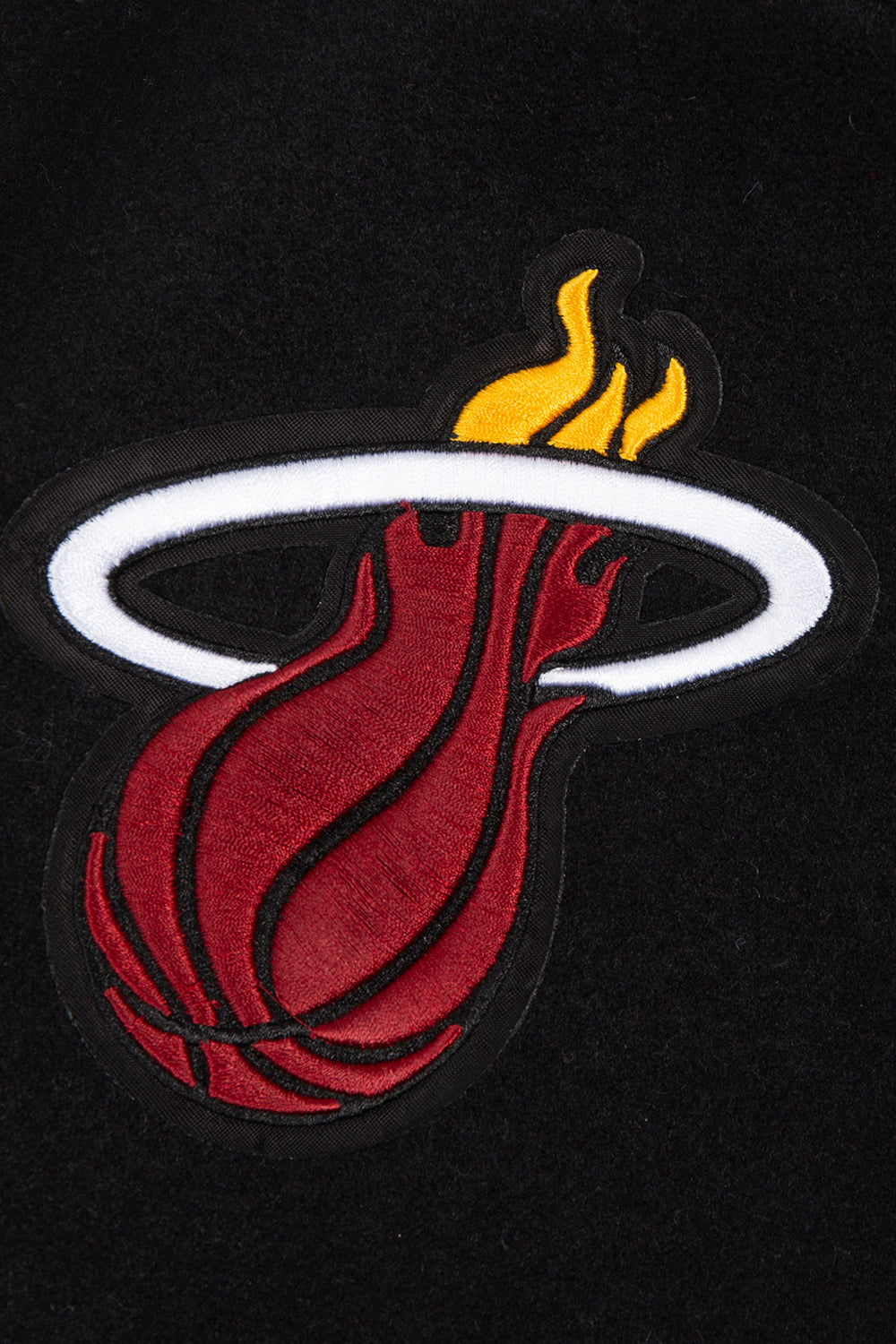 NBA MIAMI HEAT CLASSIC WOMEN'S WOOL VARSITY JACKET (JET BLACK)