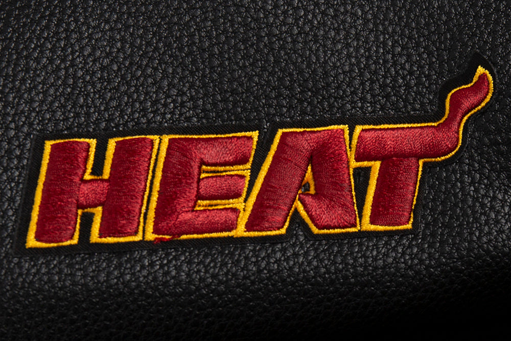 NBA MIAMI HEAT CLASSIC WOMEN'S WOOL VARSITY JACKET (JET BLACK)