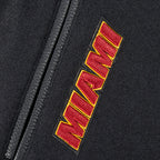 NBA MIAMI HEAT RETRO CLASSIC WOMEN'S RIB WOOL VARSITY JACKET (BLACK)