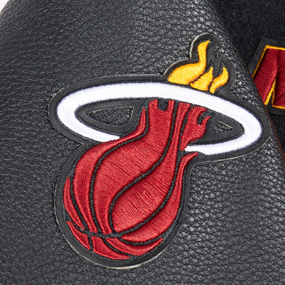 NBA MIAMI HEAT RETRO CLASSIC WOMEN'S RIB WOOL VARSITY JACKET (BLACK)