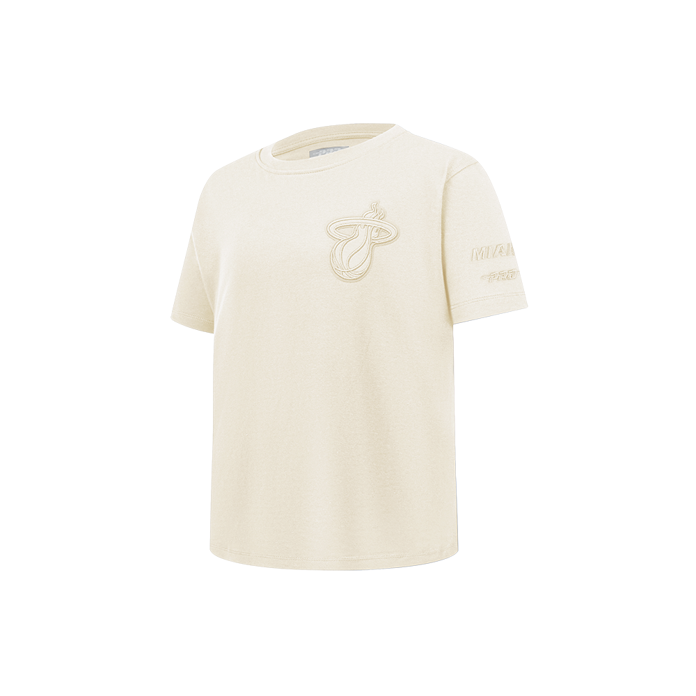 NBA MIAMI HEAT NEUTRAL LITTLE BOYS SHORT SLEEVE TEE (EGGSHELL)