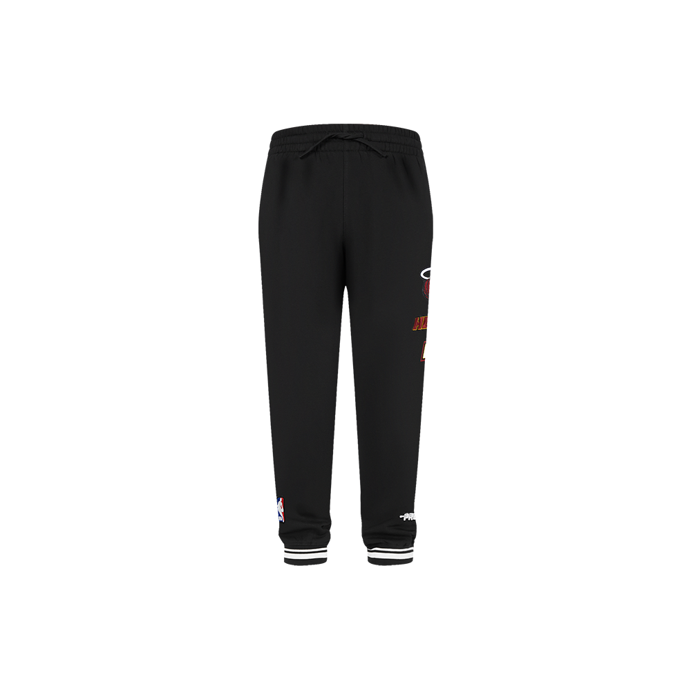 NBA MIAMI HEAT RETRO CLASSIC LITTLE BOYS RIB FLC SWEATPANT (BLACK)