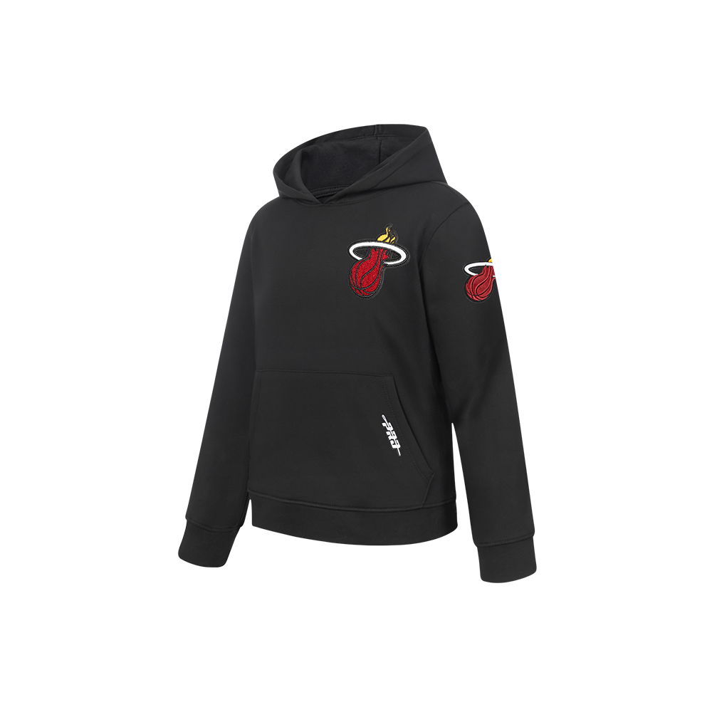 NBA MIAMI HEAT CLASSIC LITTLE BOYS FLEECE PULLOVER HOODIE (BLACK)