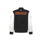 NBA MIAMI HEAT CLASSIC BLOUSON COLLÉGIAL EN LAINE POUR GARÇON ENFANT (NOIR/BLANC)