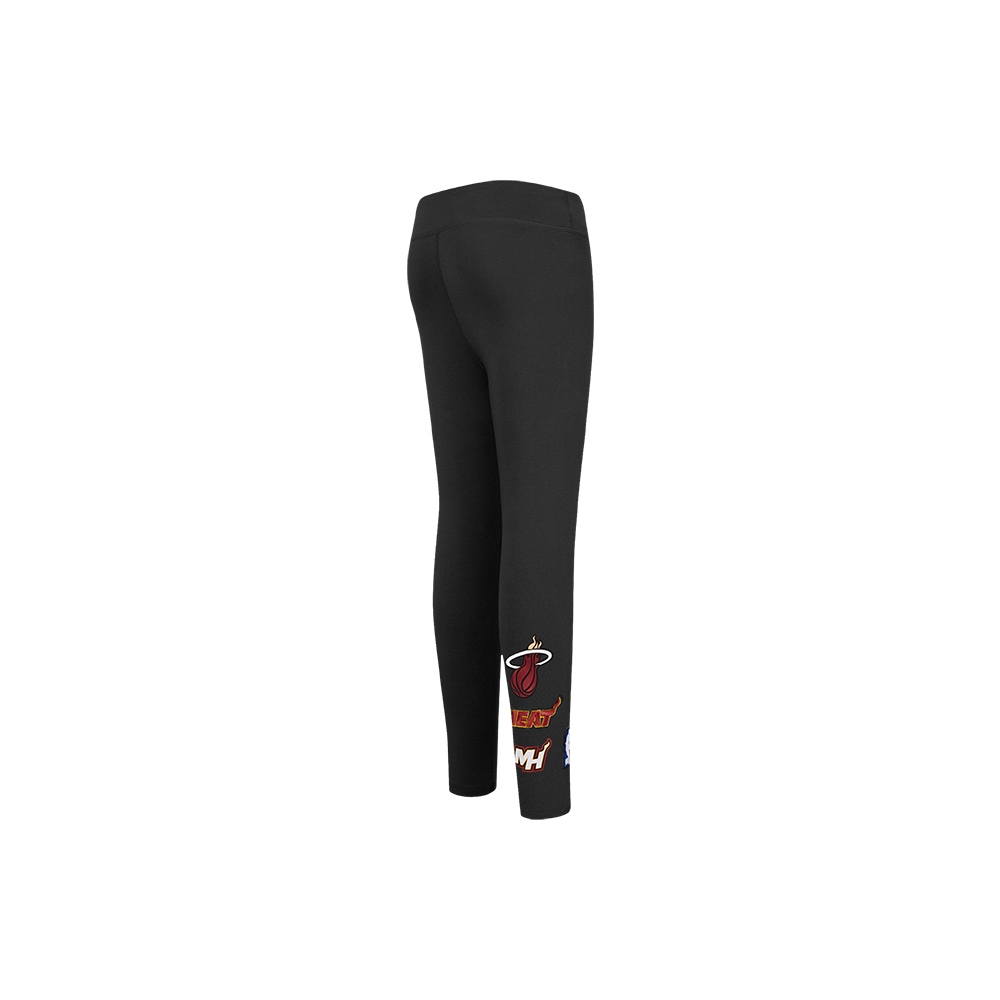 NBA MIAMI HEAT RETRO CLASSIC LITTLE GIRL'S LEGGING (BLACK)