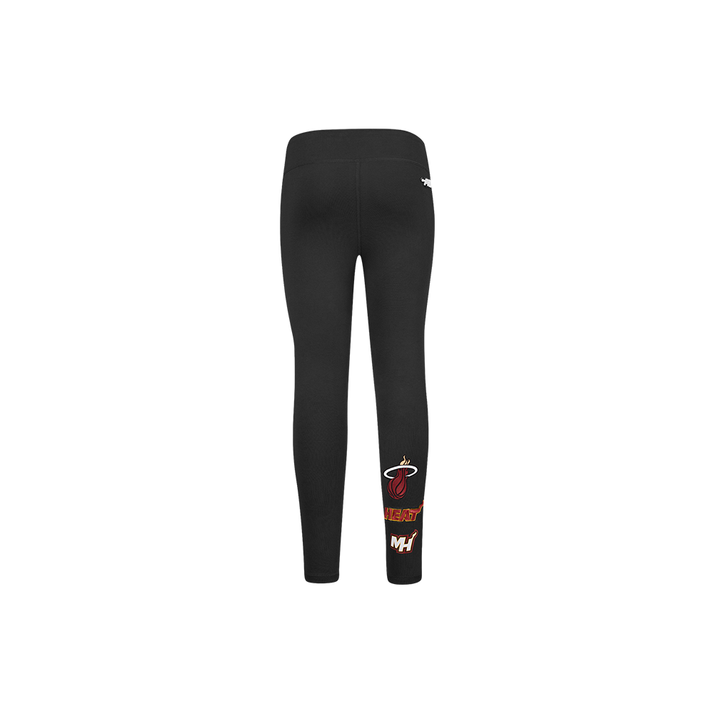 NBA MIAMI HEAT RETRO CLASSIC LITTLE GIRL'S LEGGING (BLACK)