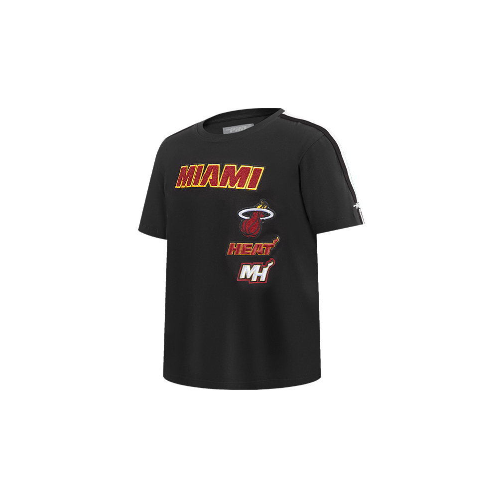 NBA MIAMI HEAT RETRO CLASSIC TODDLER BOYS SHORT SLEEVE TAPING TEE (BLACK)
