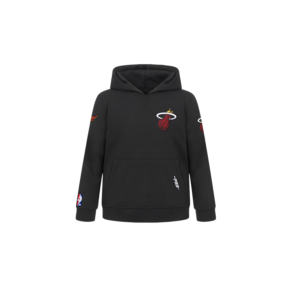 NBA MIAMI HEAT CLASSIC CHANDAIL À CAPUCHON EN MOLLETON POUR GARÇON BAMBIN (NOIR)