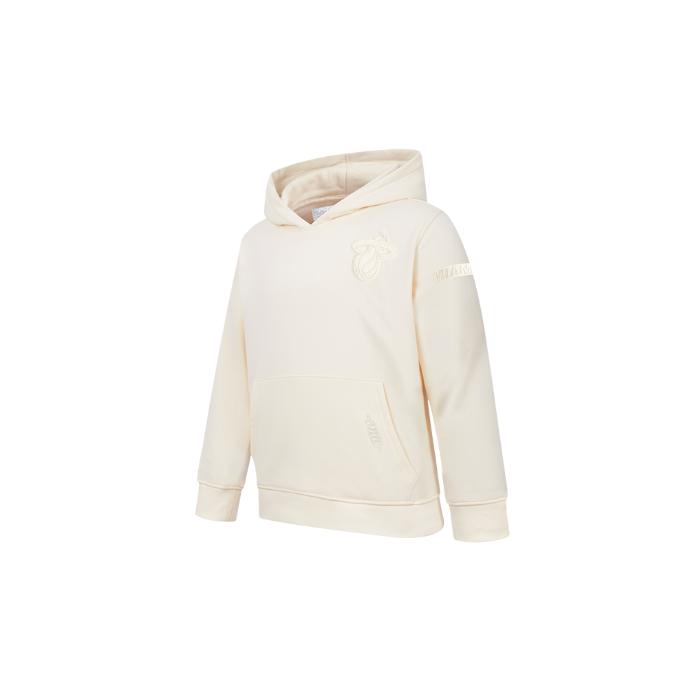 NBA MIAMI HEAT NEUTRAL TODDLER BOYS FLEECE PULLOVER HOODIE (EGGSHELL)