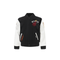 NBA MIAMI HEAT CLASSIC BLOUSON COLLÉGIAL EN LAINE POUR GARÇON BAMBIN (NOIR/BLANC)