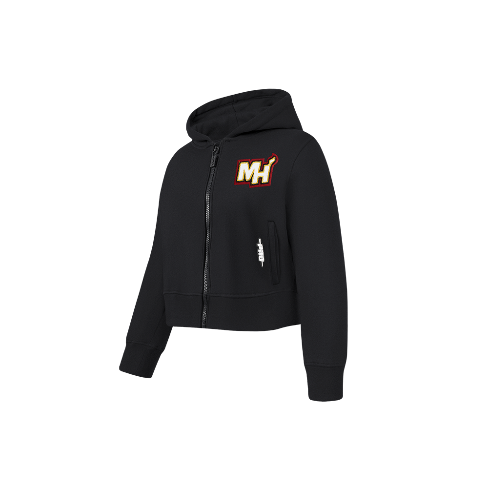 NBA MIAMI HEAT CLASSIC TODDLER GIRLS  FLEECE FULL ZIP HOODIE (BLACK)