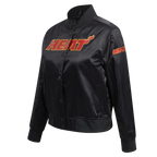 NBA MIAMI HEAT CLASSIC BLOUSON EN SATIN POUR FEMME (NOIR)