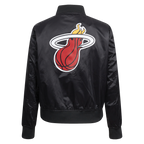 NBA MIAMI HEAT CLASSIC BLOUSON EN SATIN POUR FEMME (NOIR)